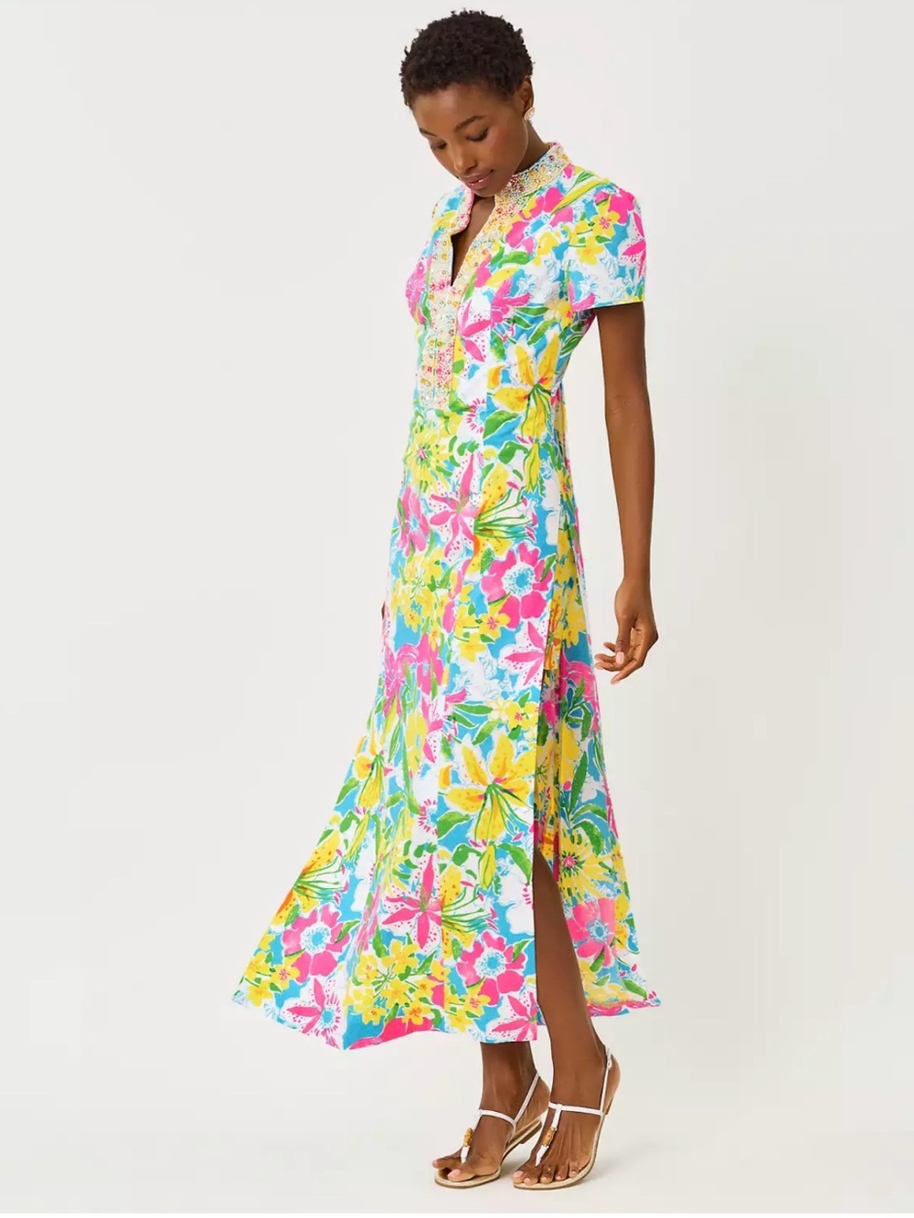 Lilly Pulitzer Velora Maxi Romper in Multi Lovely Lilly print